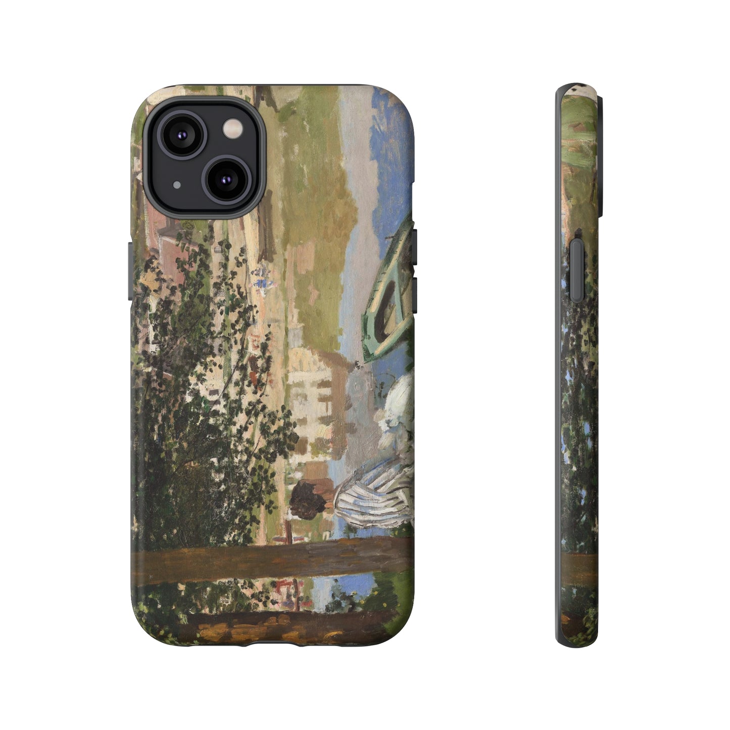 On the Bank of the Seine by Claude Monet - Cell Phone Case