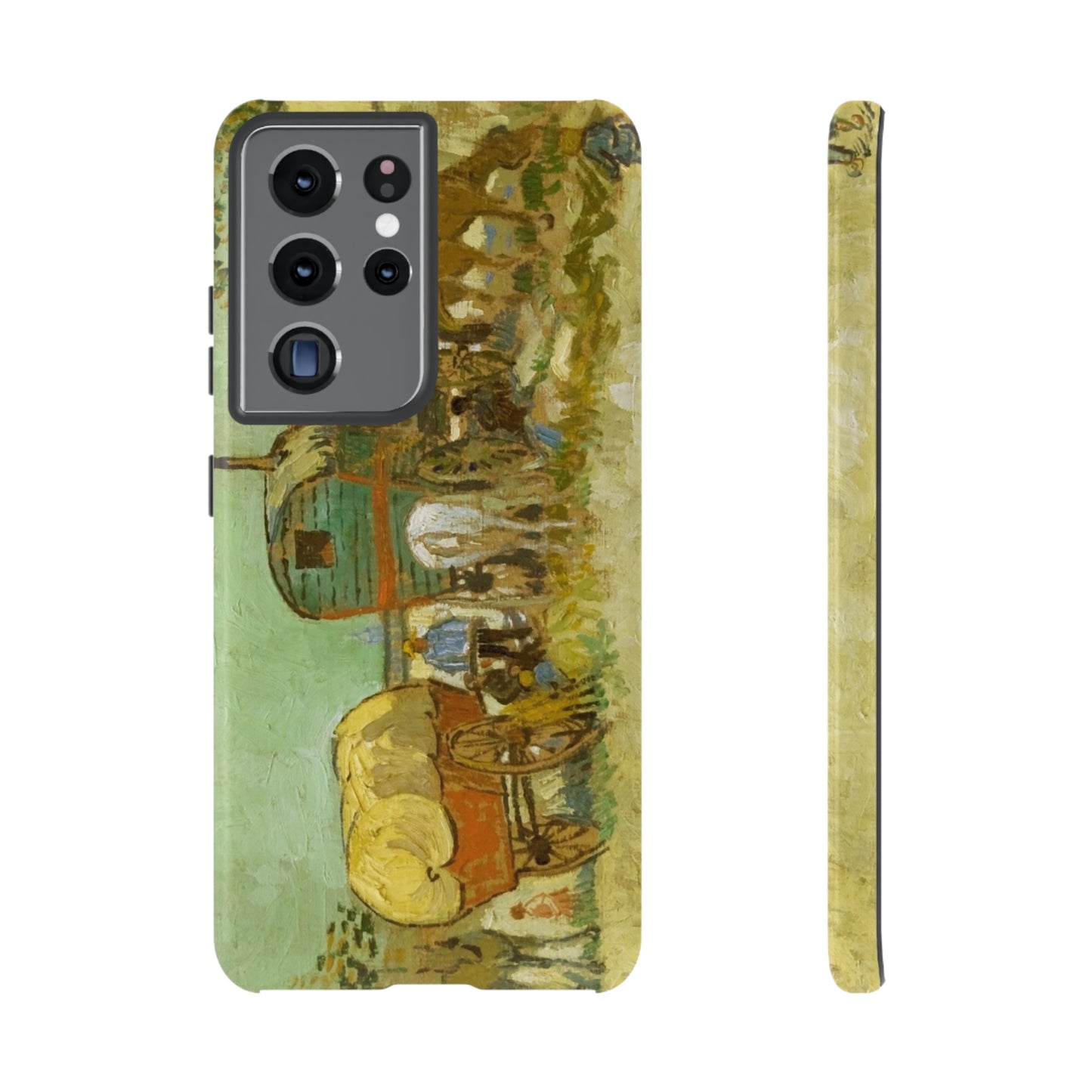 Encampment of Gypsies with Caravans by Vincent Van Gogh - Cell Phone Case