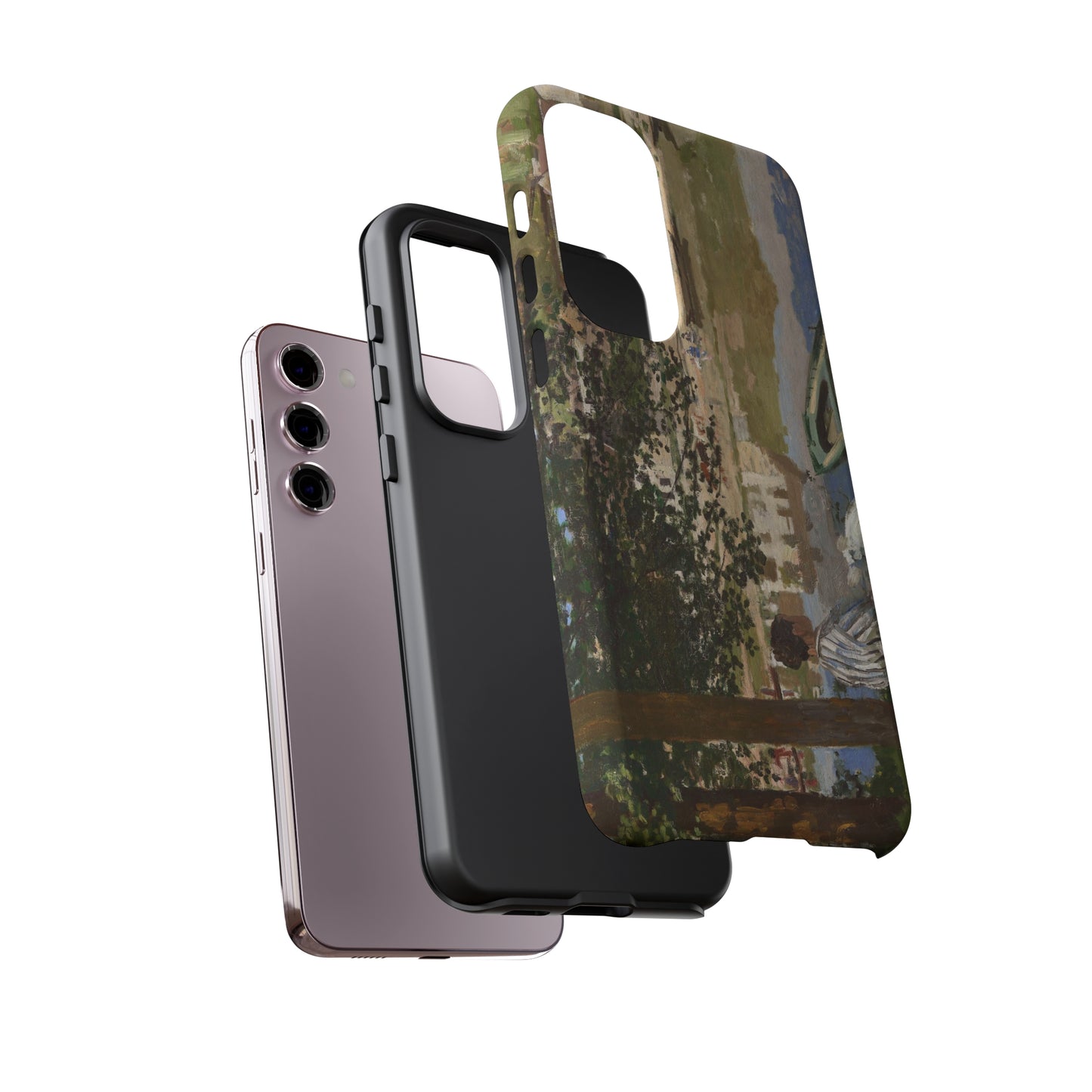 On the Bank of the Seine by Claude Monet - Cell Phone Case