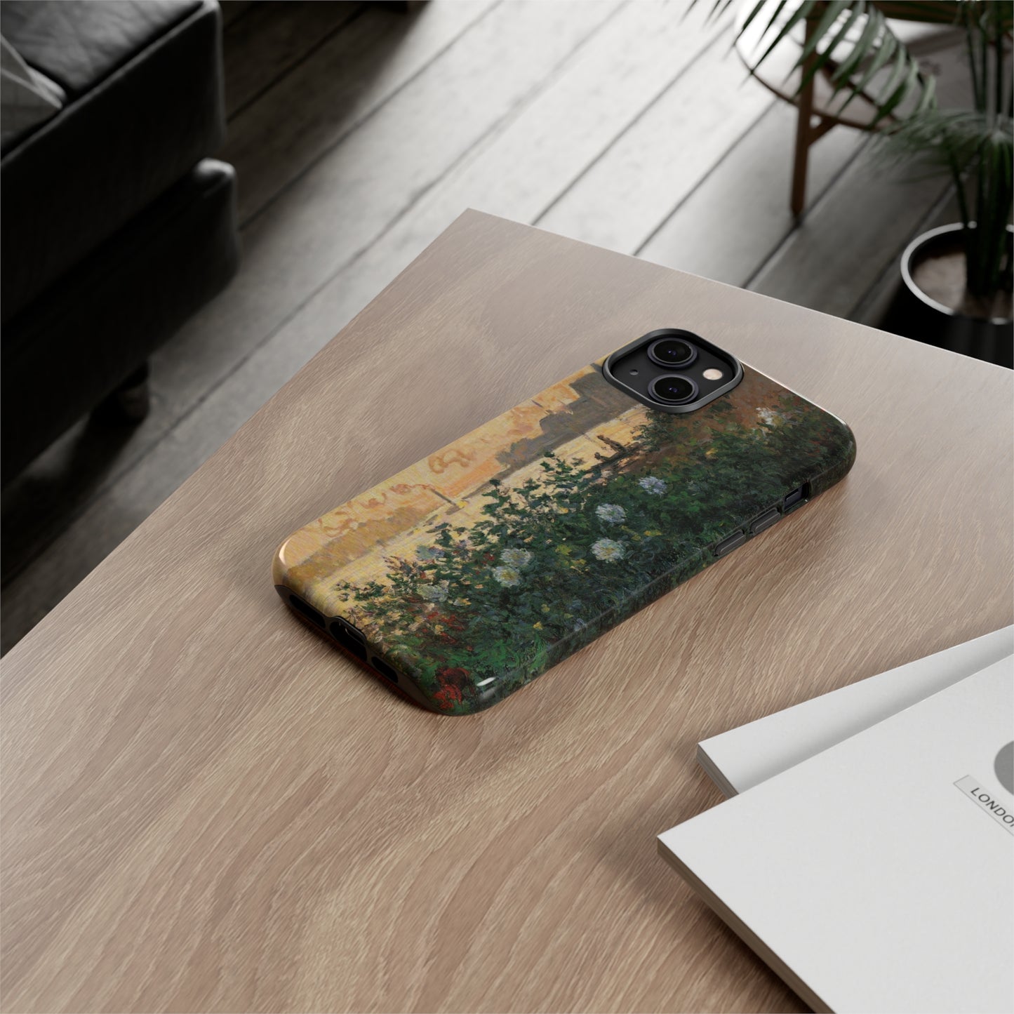 Flowered Riverbank, Argenteuil by Claude Monet - Cell Phone Case