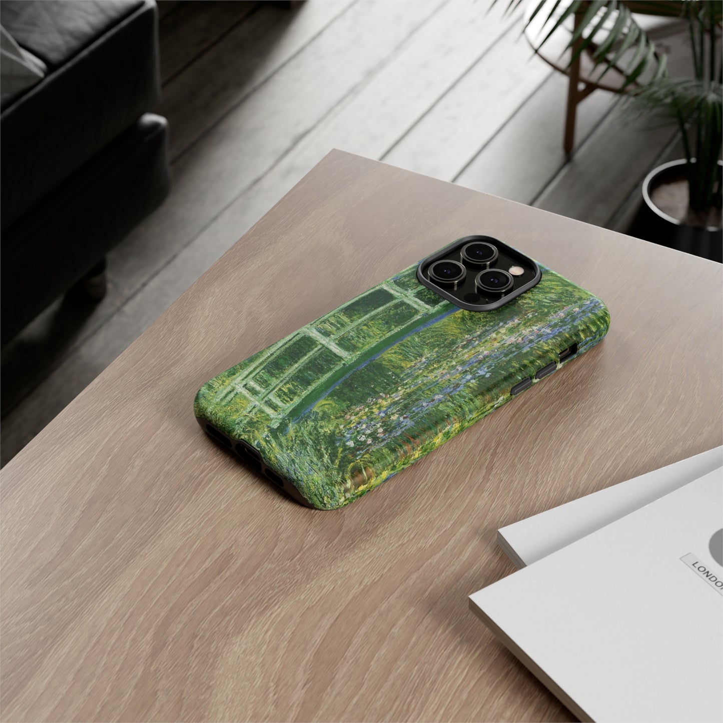 Water Lilies and a Japanese Bridge by Claude Monet - Cell Phone Case