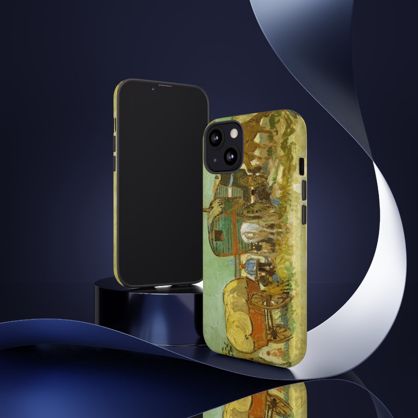 Encampment of Gypsies with Caravans by Vincent Van Gogh - Cell Phone Case