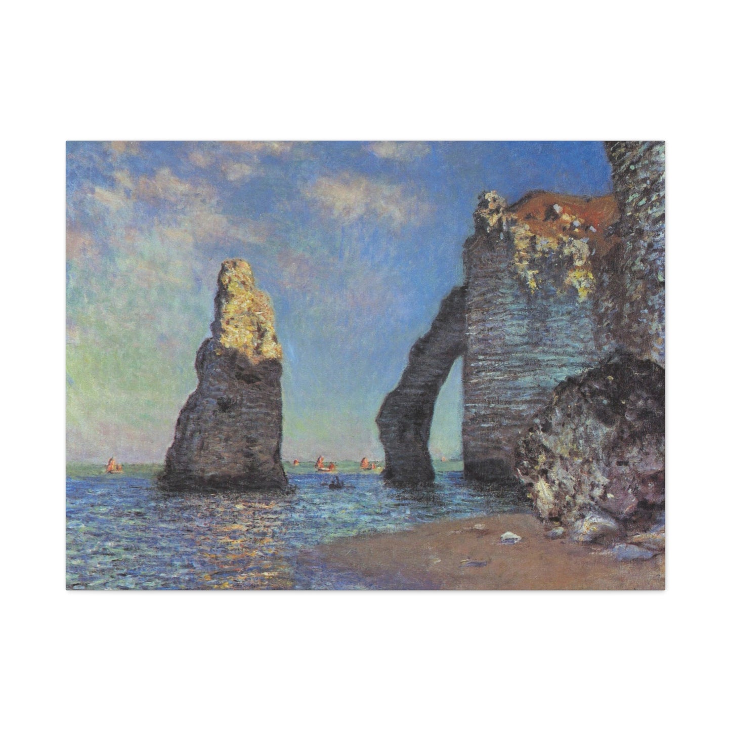 The Cliffs at Etretat by Claude Monet - Canvas Print