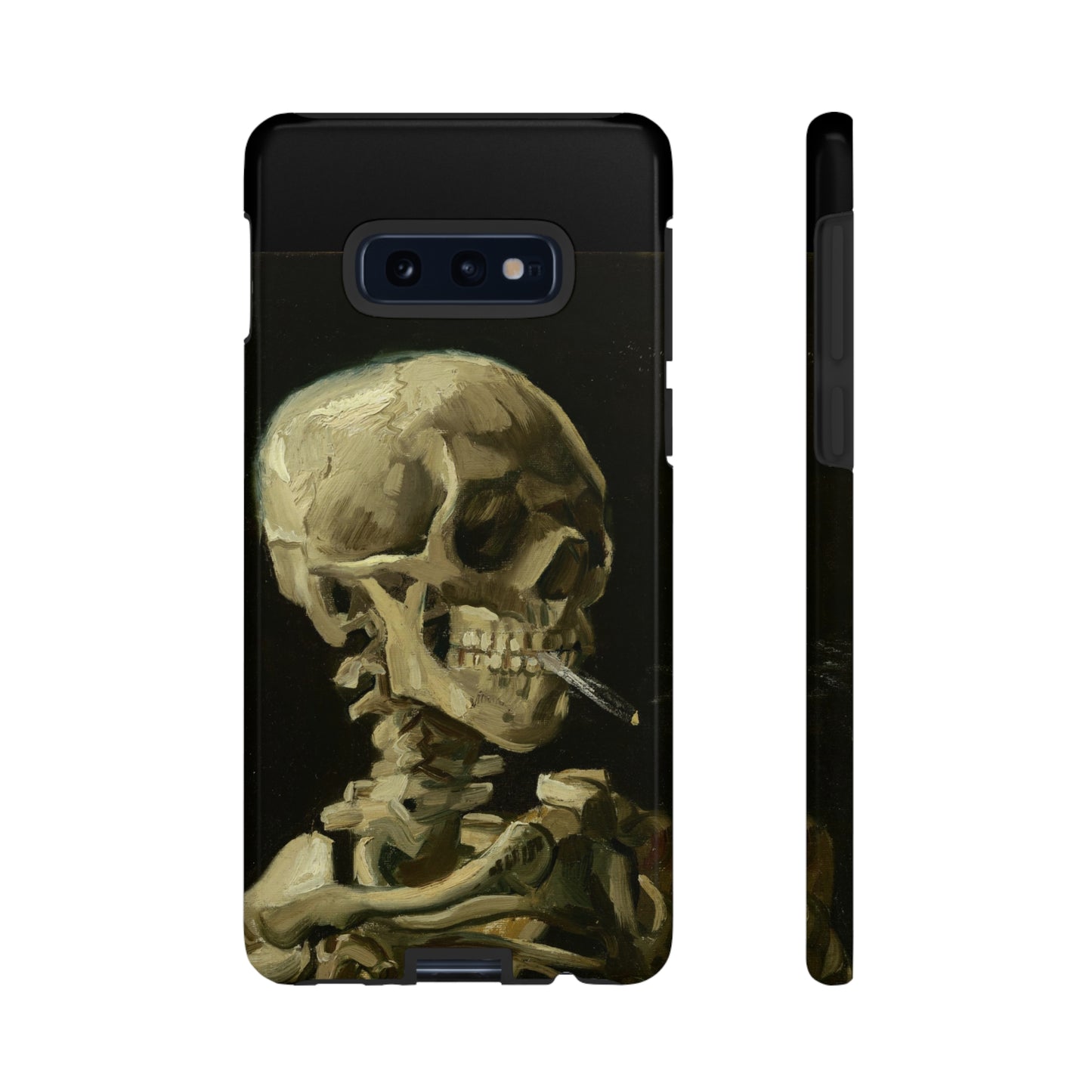 Skull of a Skeleton with a Burning Cigarette by Vincent Van Gogh - Cell Phone Case