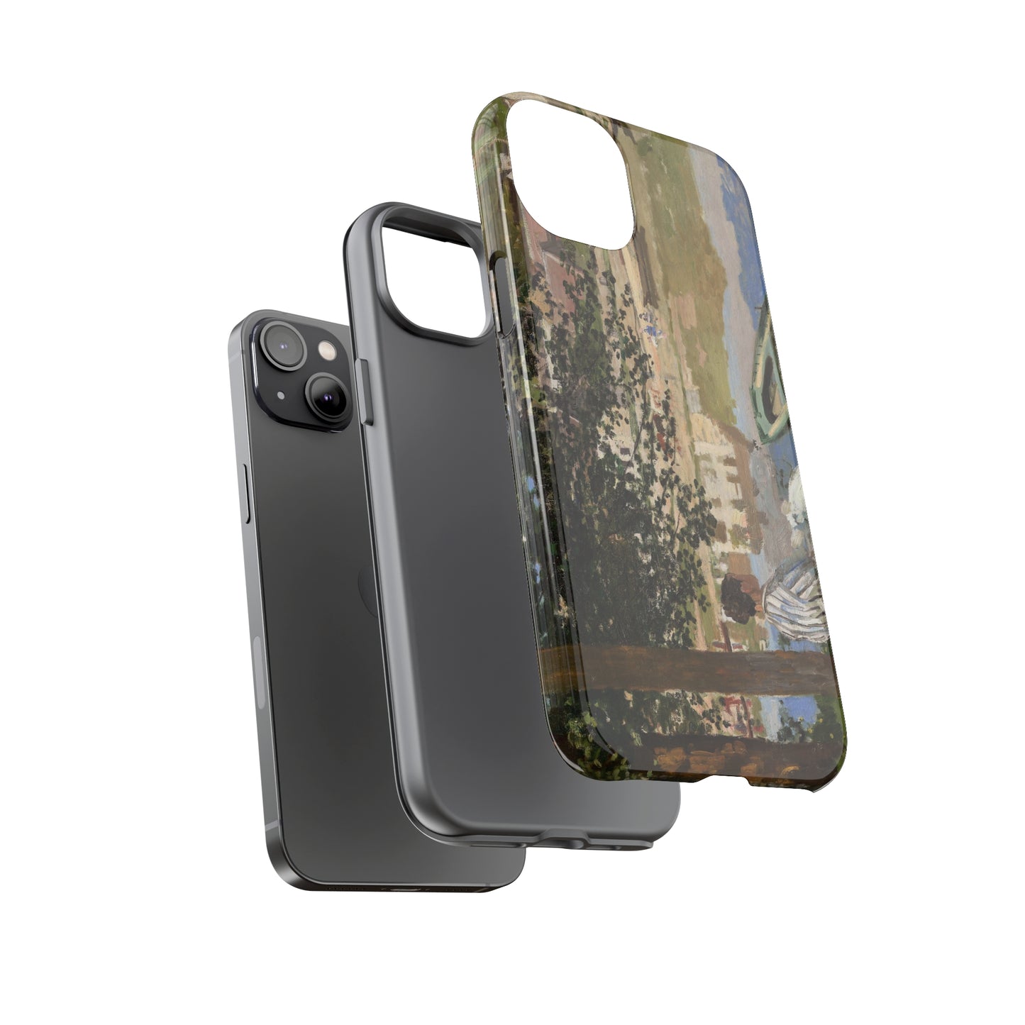 On the Bank of the Seine by Claude Monet - Cell Phone Case