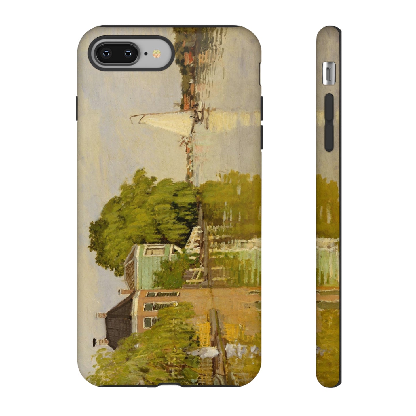 Houses on the Achterzaan by Claude Monet - Cell Phone Case