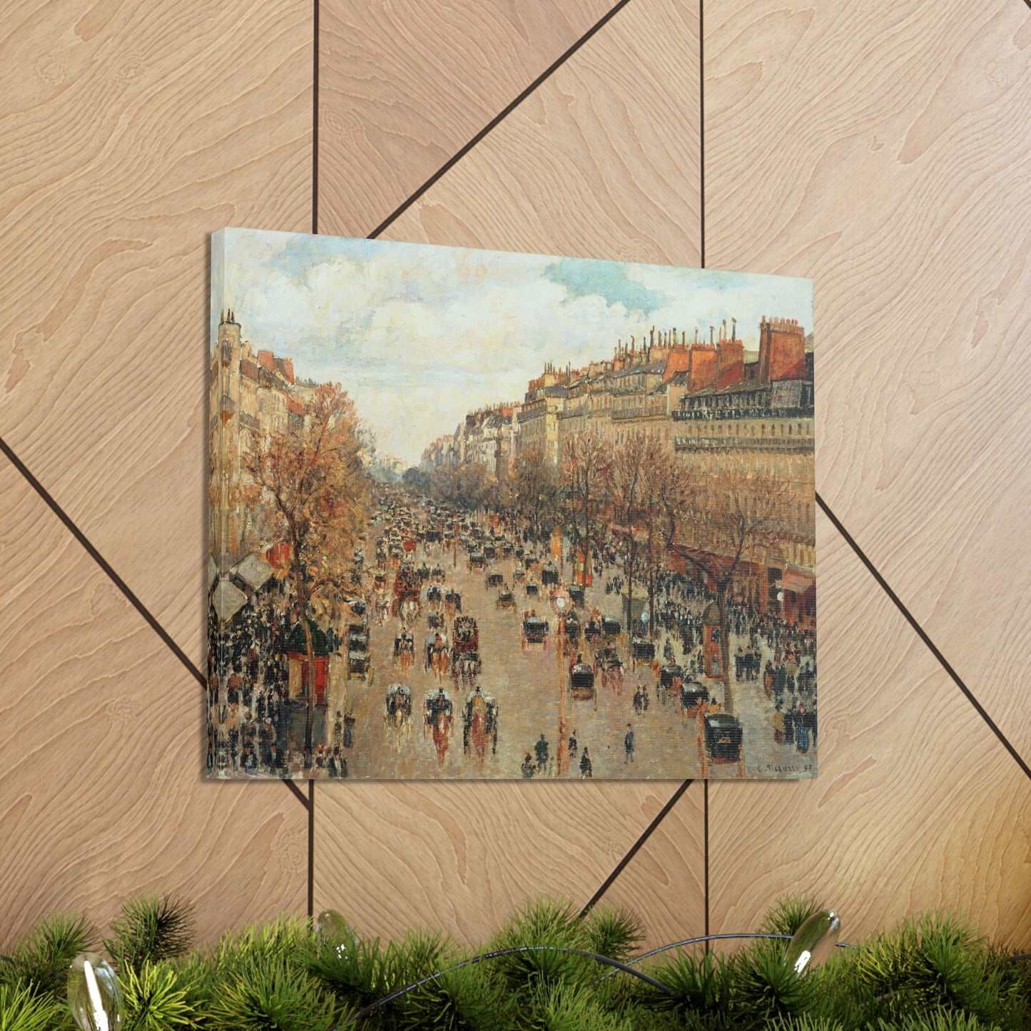 Boulevard Montmartre by Camille Pissarro - Canvas Print