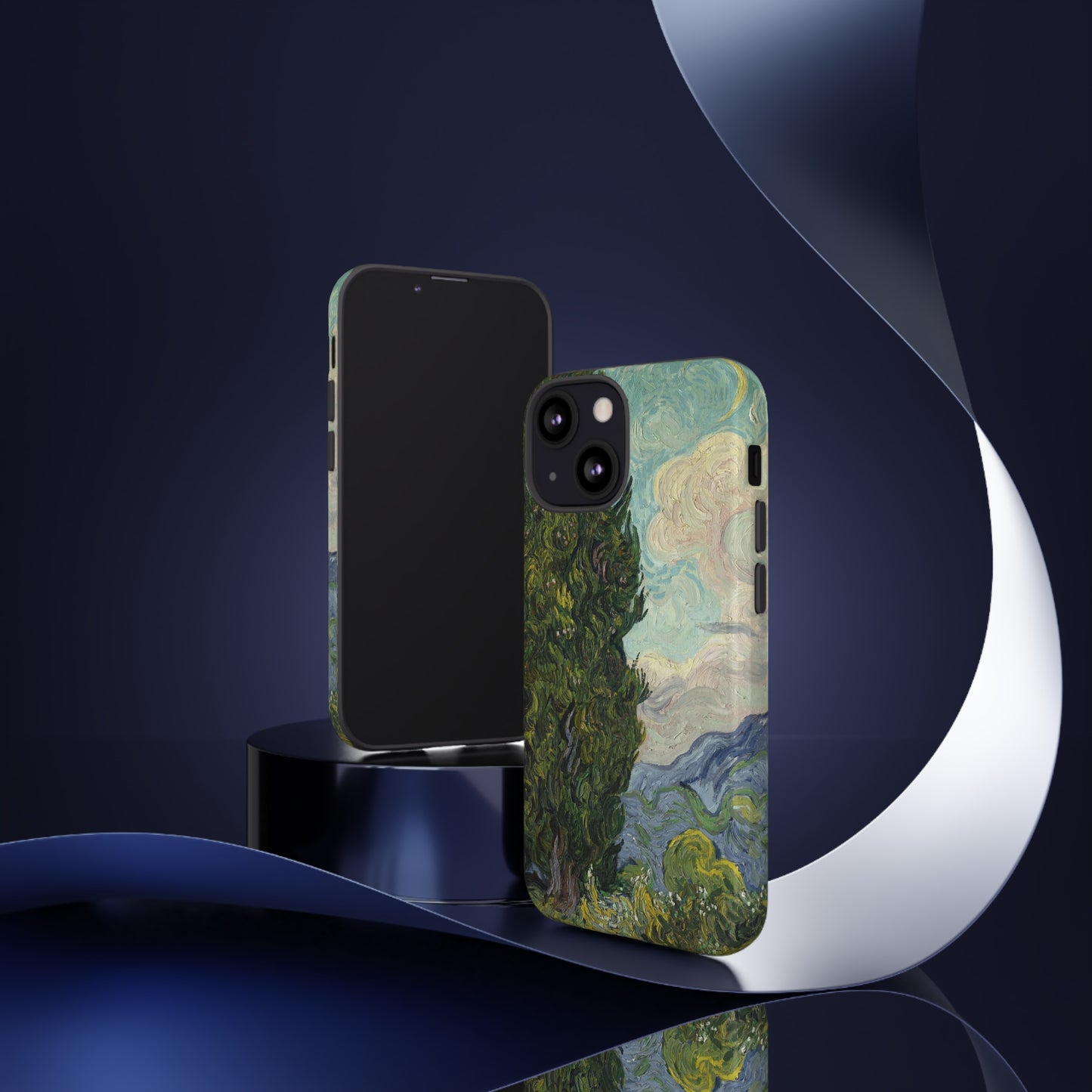 Cypresses by Vincent Van Gogh - Cell Phone Case