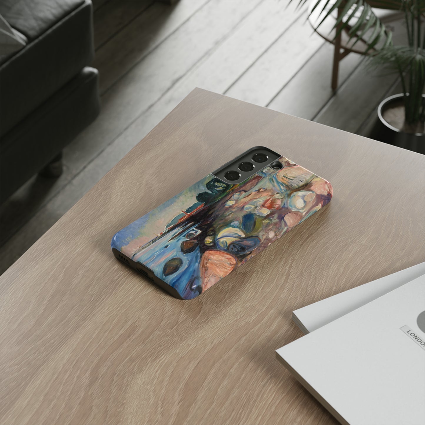 Shore with Red House by Edvard Munch - Cell Phone Case