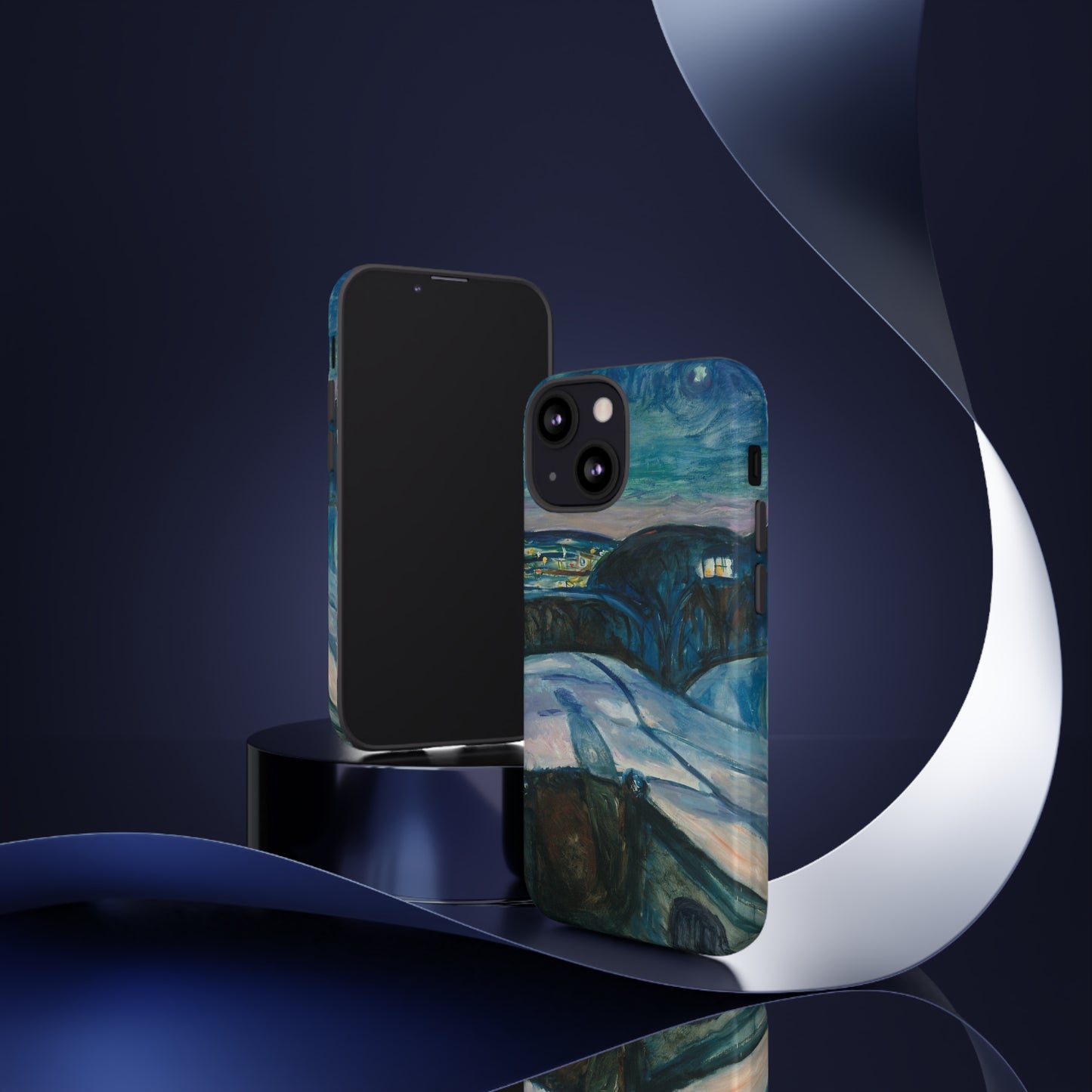 Starry Night by Edvard Munch - Cell Phone Case