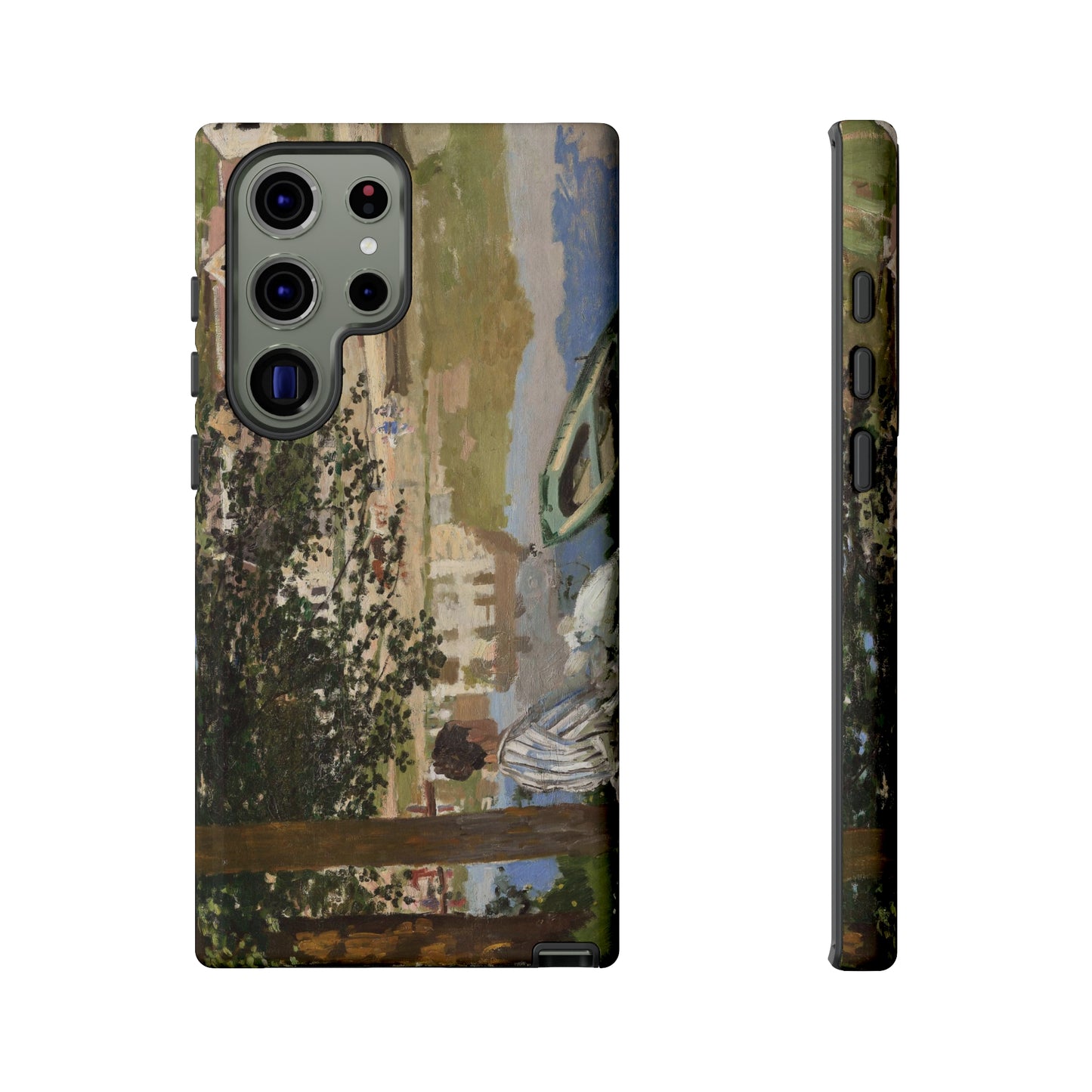 On the Bank of the Seine by Claude Monet - Cell Phone Case