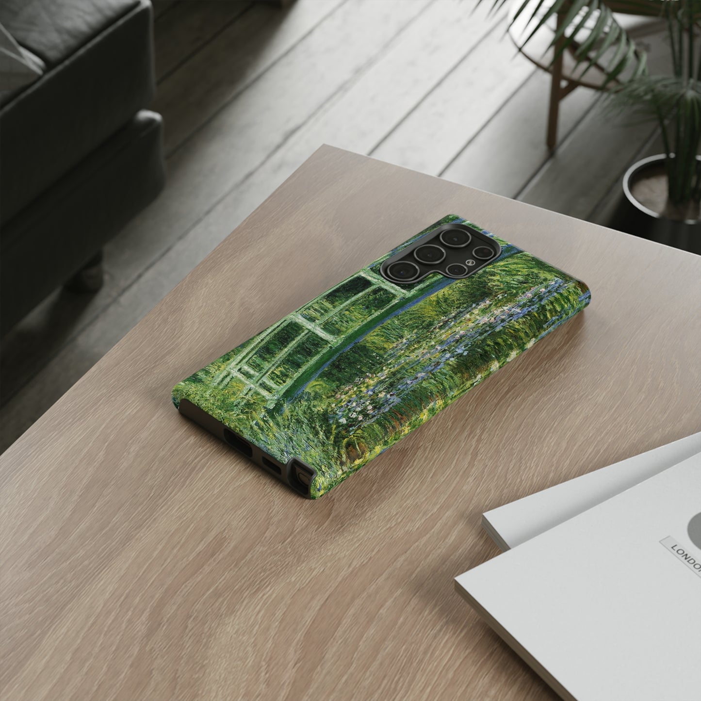 Water Lilies and a Japanese Bridge by Claude Monet - Cell Phone Case