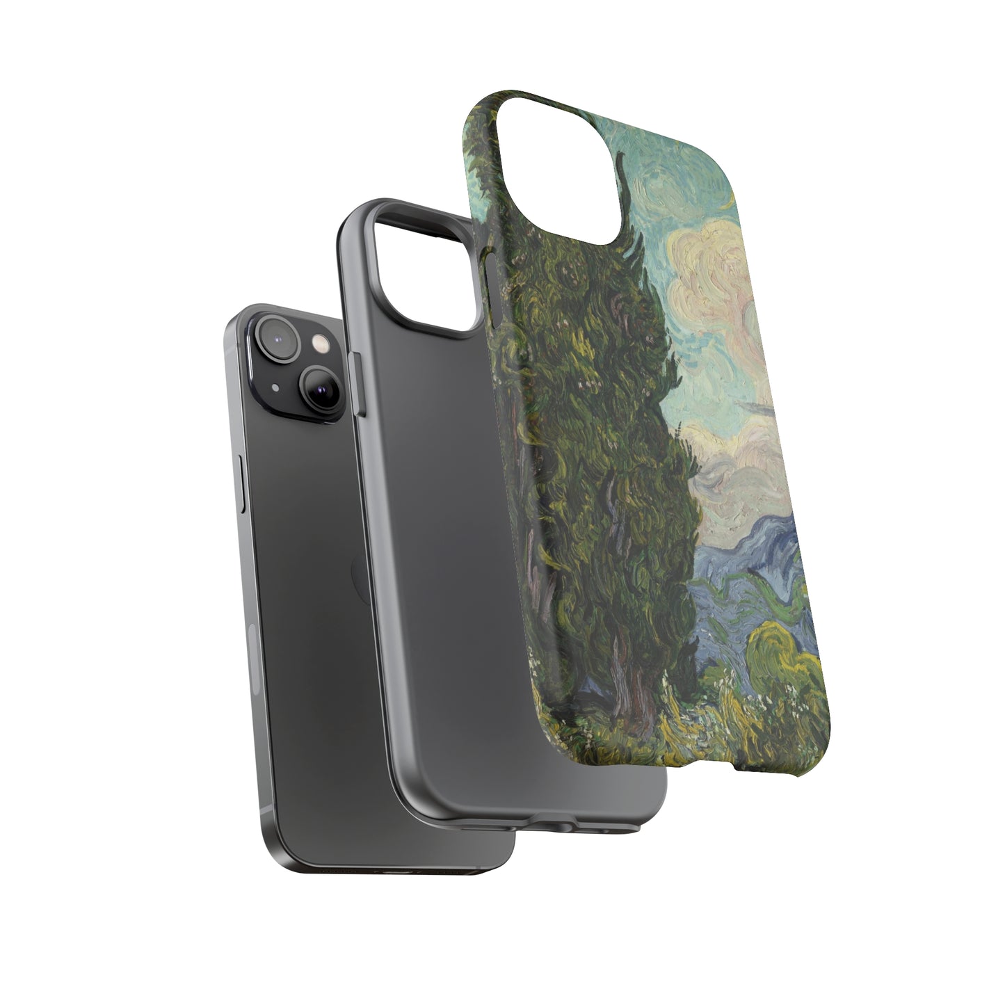 Cypresses by Vincent Van Gogh - Cell Phone Case