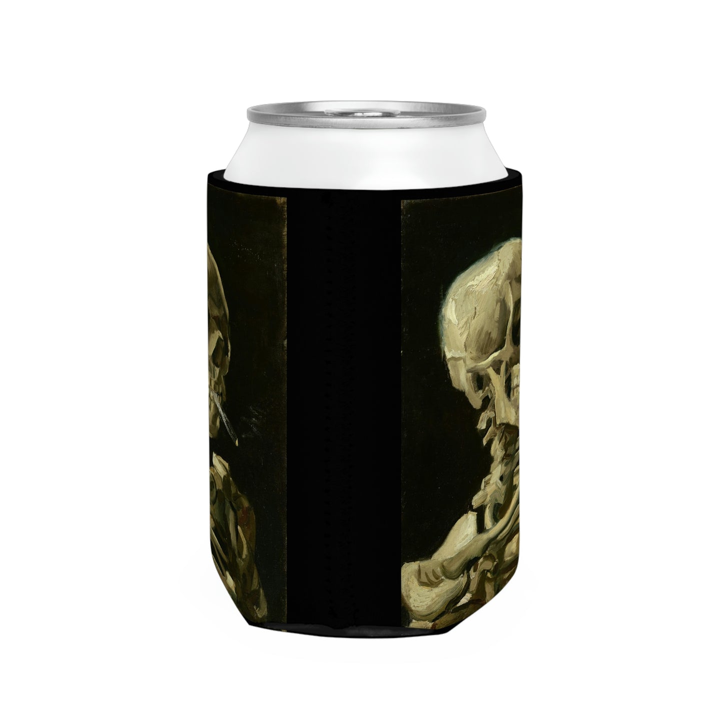 Skull of a Skeleton with a Burning Cigarette by Vincent Van Gogh - Can Cooler Sleeve