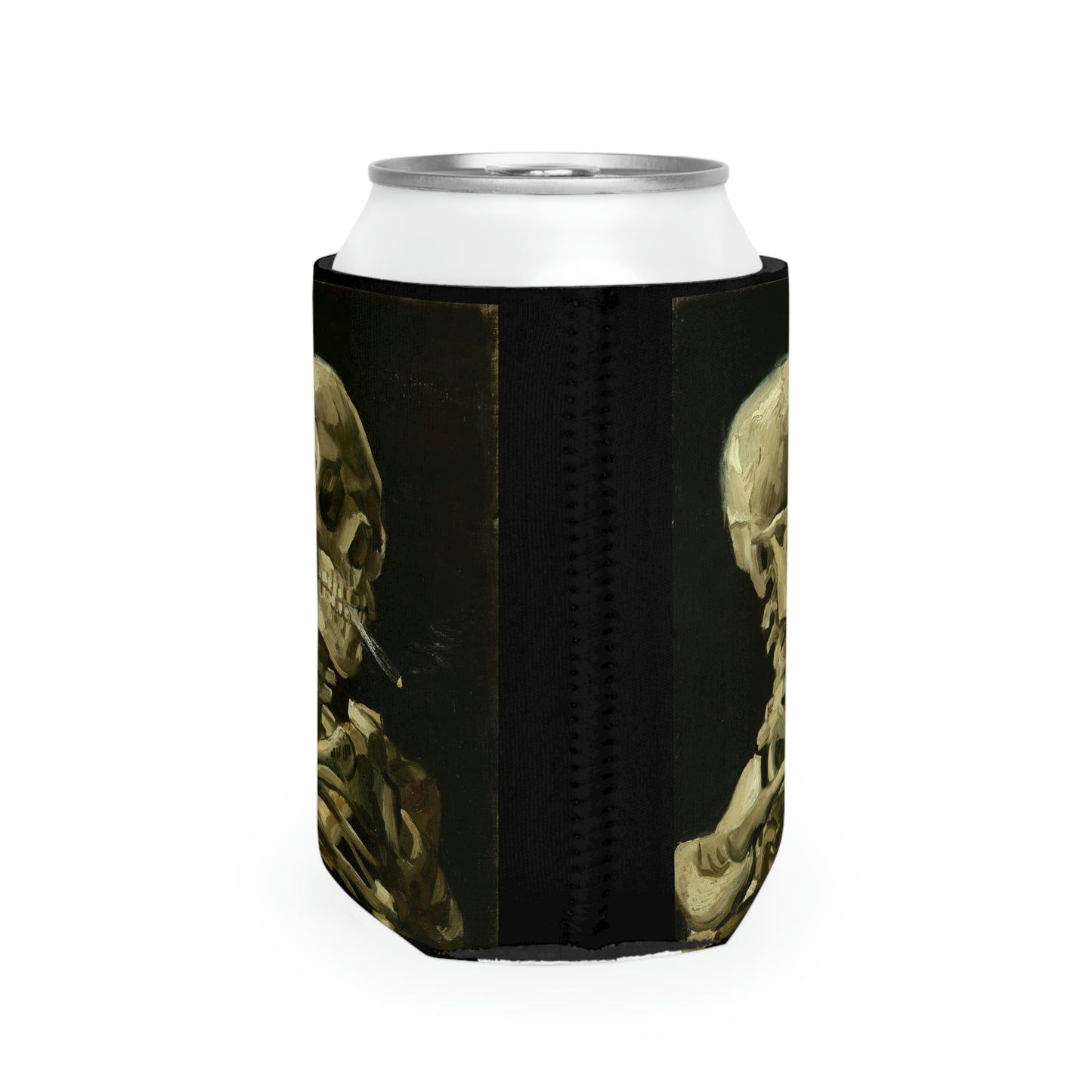Skull of a Skeleton with a Burning Cigarette by Vincent Van Gogh - Can Cooler Sleeve