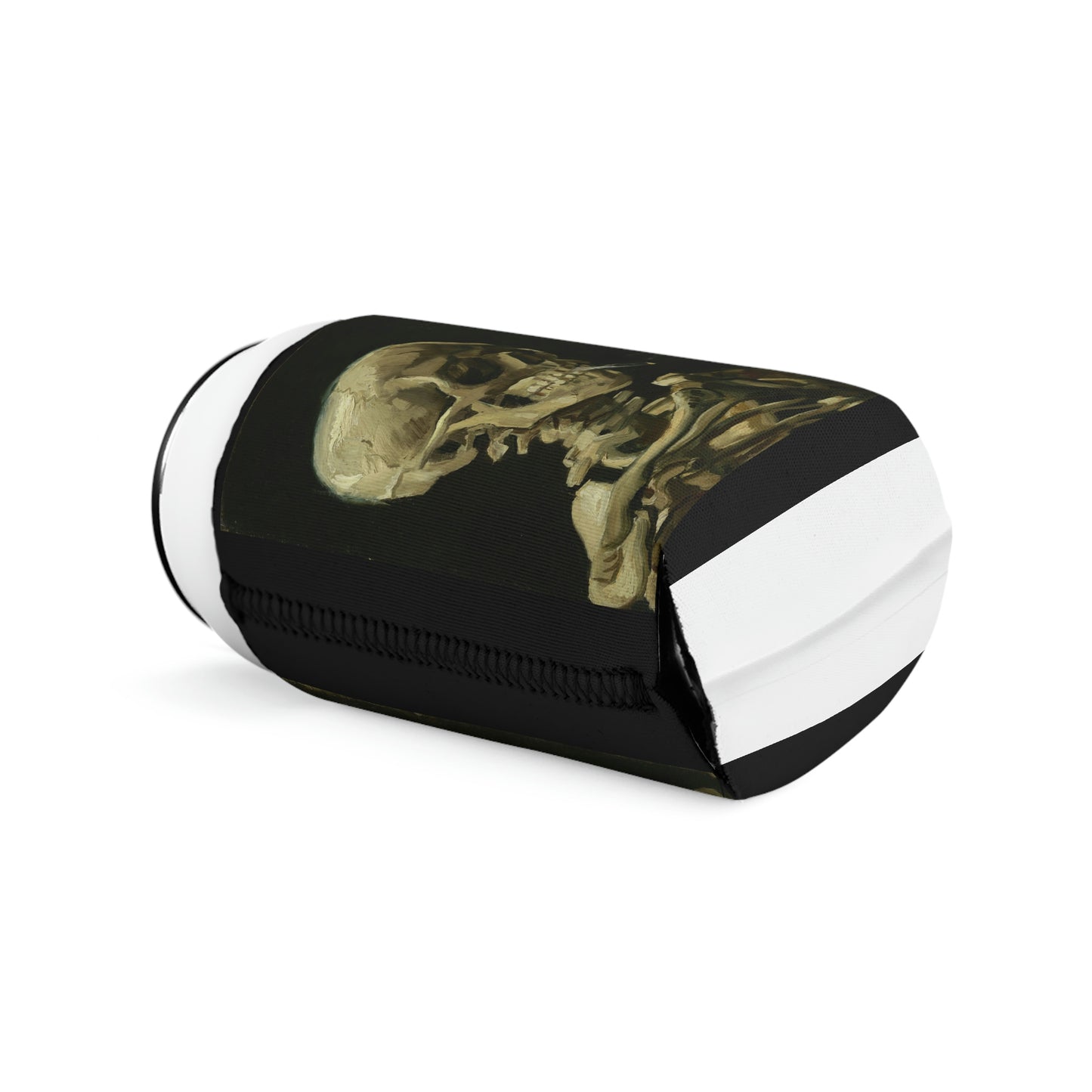 Skull of a Skeleton with a Burning Cigarette by Vincent Van Gogh - Can Cooler Sleeve