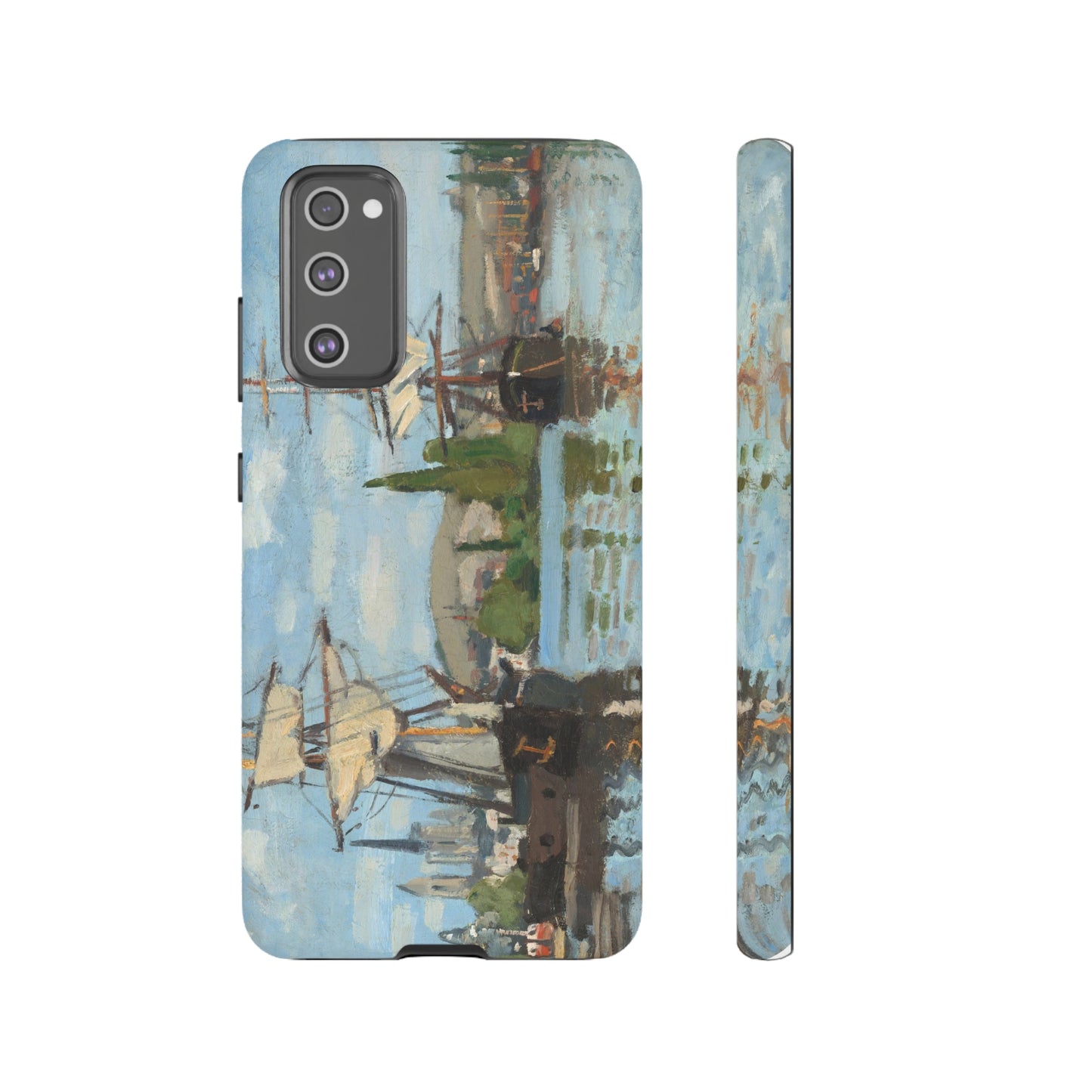 Ships Riding on the Seine at Rouen by Claude Monet - Cell Phone Case