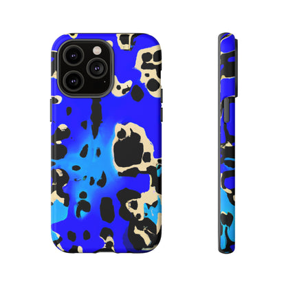 Blue Leopard AI Generated - Cell Phone Case