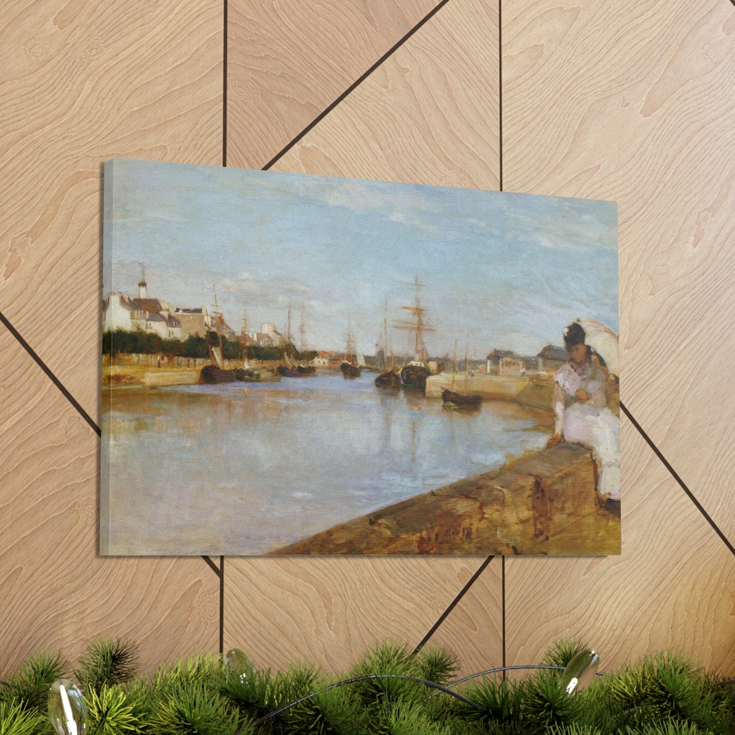 The Harbor at Lorient by Berthe Morisot - Canvas Print