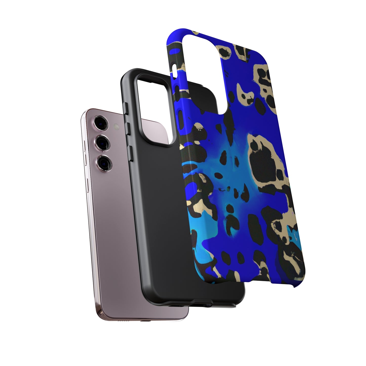 Blue Leopard AI Generated - Cell Phone Case