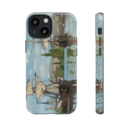 Ships Riding on the Seine at Rouen by Claude Monet - Cell Phone Case