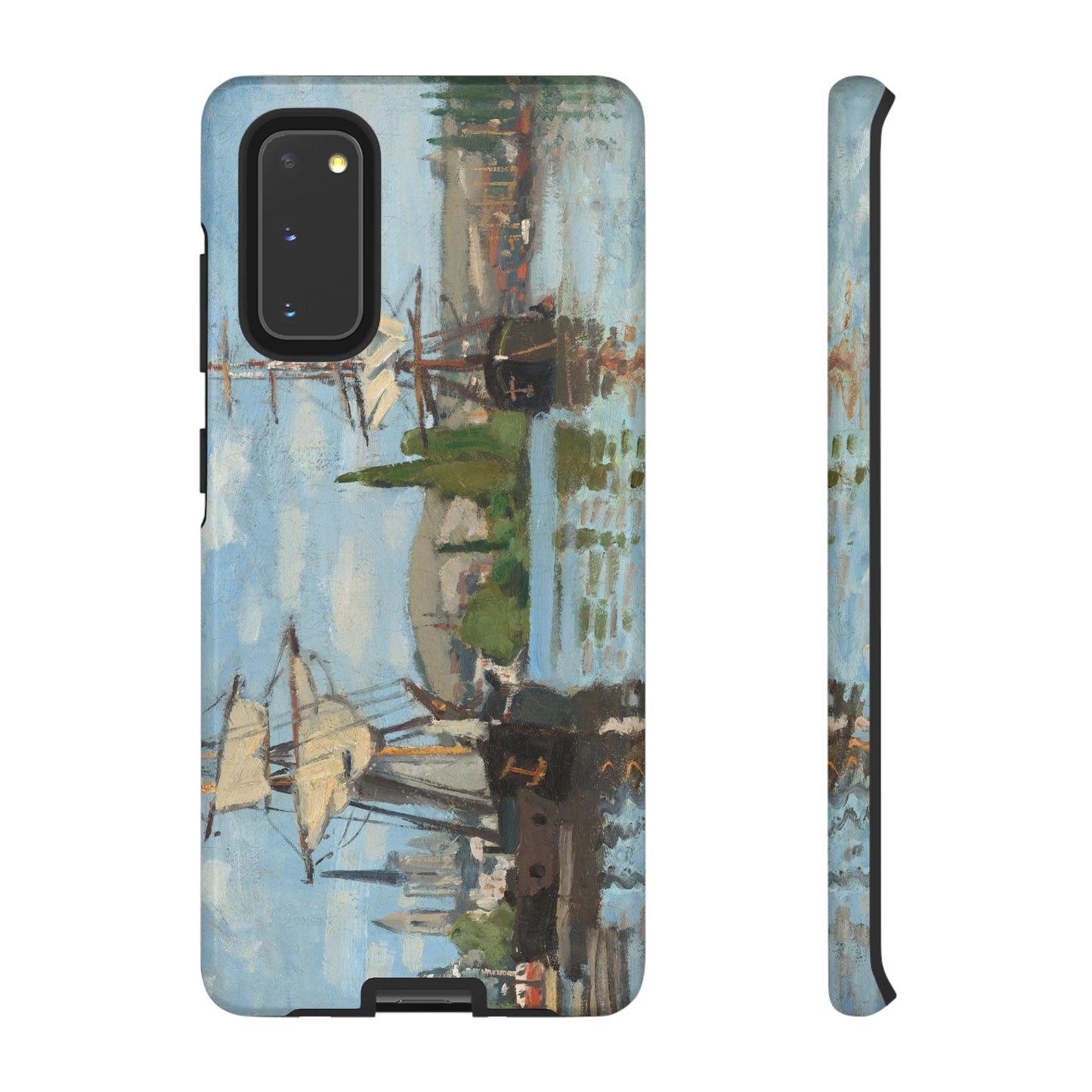 Ships Riding on the Seine at Rouen by Claude Monet - Cell Phone Case