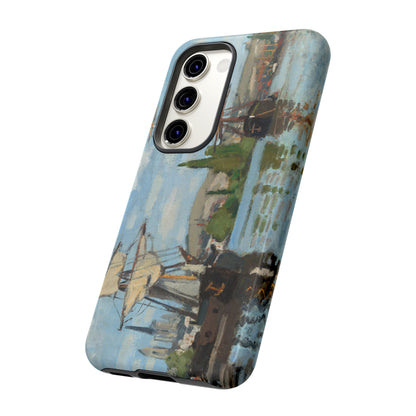 Ships Riding on the Seine at Rouen by Claude Monet - Cell Phone Case