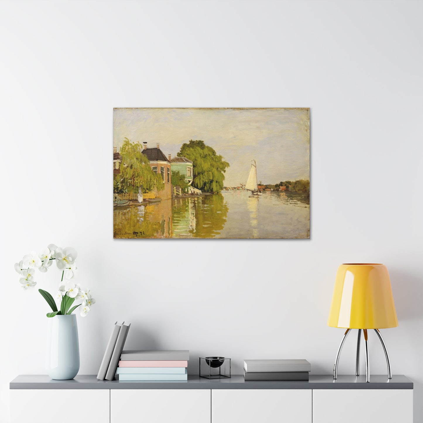 Houses on the Achterzaan by Claude Monet - Canvas Print