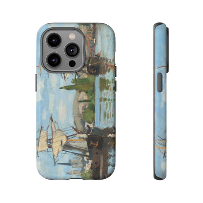 Ships Riding on the Seine at Rouen by Claude Monet - Cell Phone Case