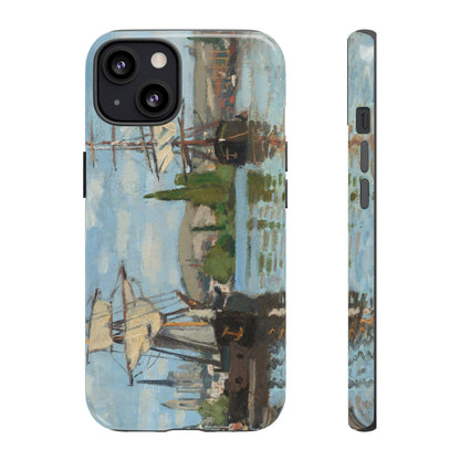 Ships Riding on the Seine at Rouen by Claude Monet - Cell Phone Case