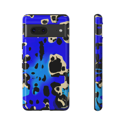 Blue Leopard AI Generated - Cell Phone Case