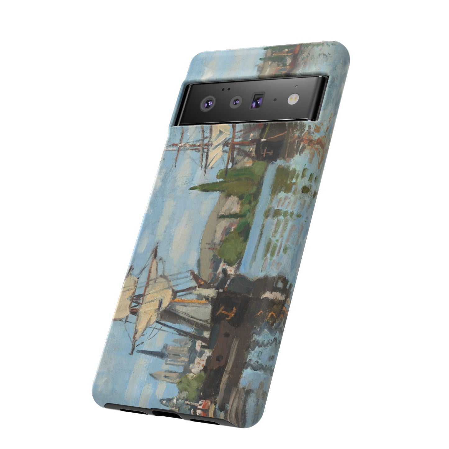 Ships Riding on the Seine at Rouen by Claude Monet - Cell Phone Case