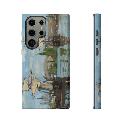 Ships Riding on the Seine at Rouen by Claude Monet - Cell Phone Case