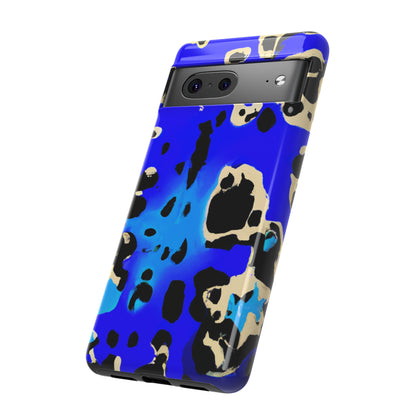 Blue Leopard AI Generated - Cell Phone Case