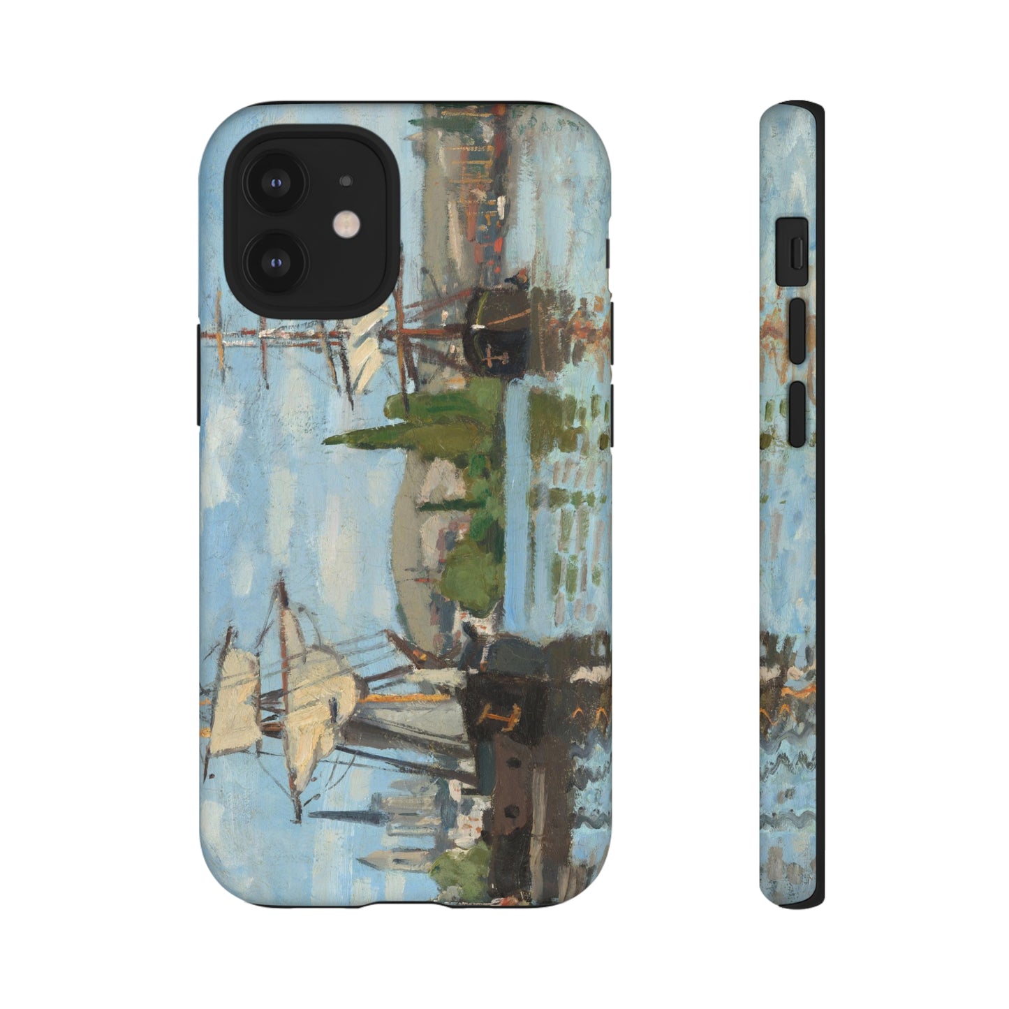 Ships Riding on the Seine at Rouen by Claude Monet - Cell Phone Case