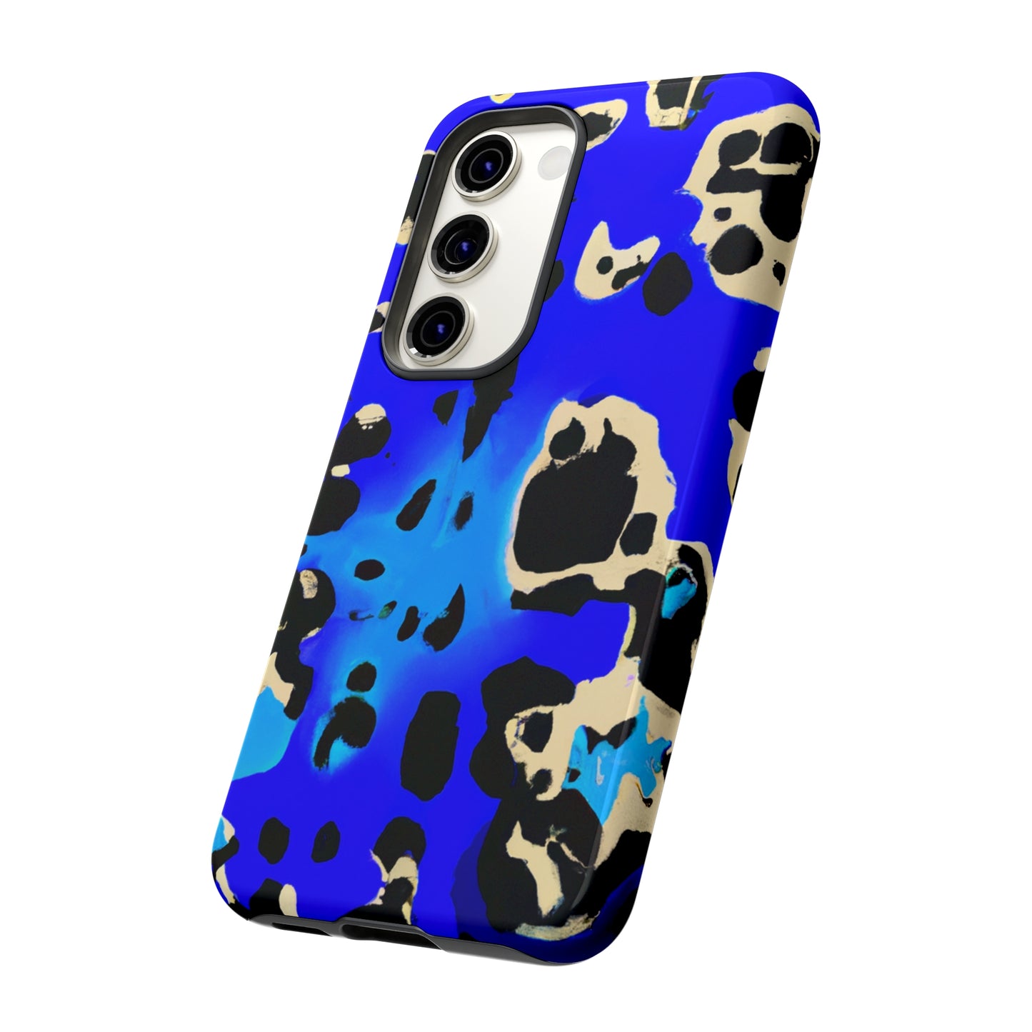 Blue Leopard AI Generated - Cell Phone Case