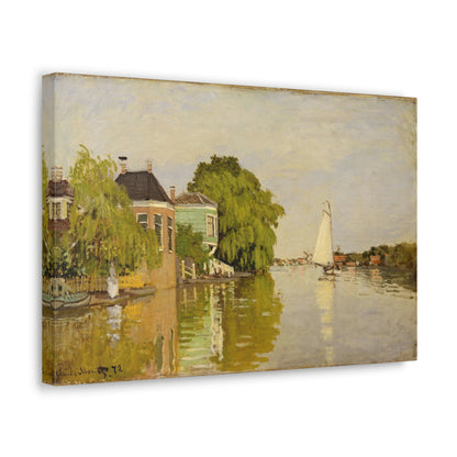 Houses on the Achterzaan by Claude Monet - Canvas Print