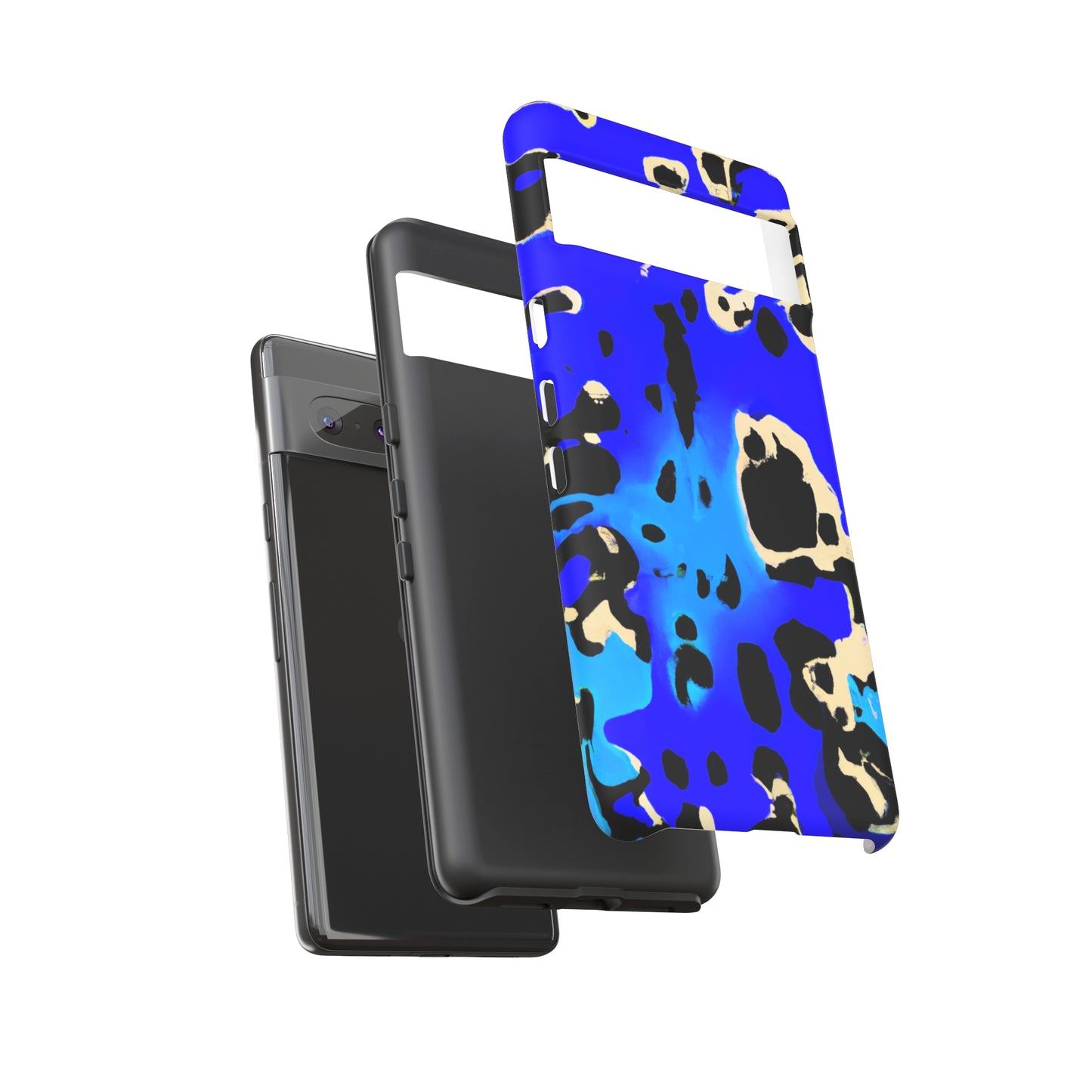 Blue Leopard AI Generated - Cell Phone Case