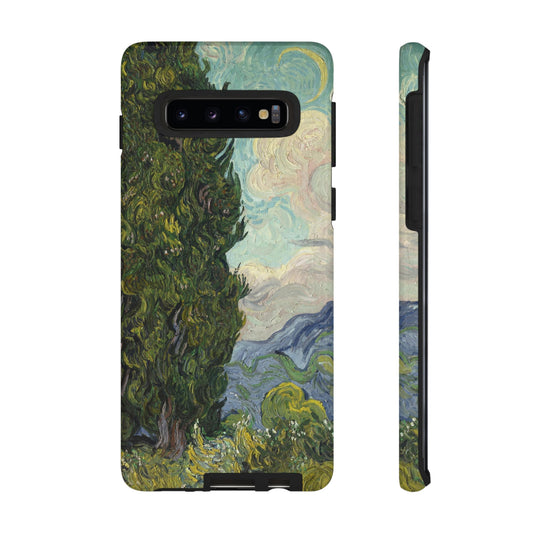 Cypresses by Vincent Van Gogh - Cell Phone Case