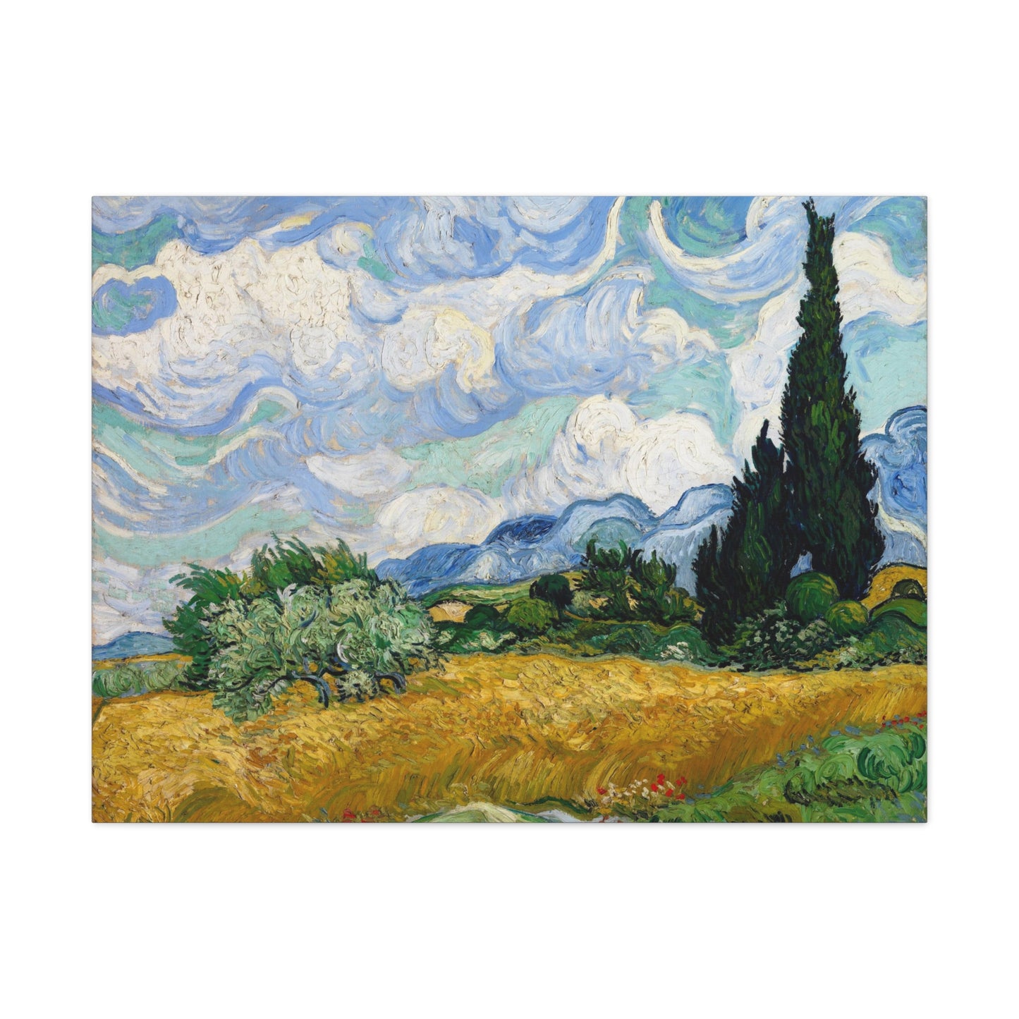 Wheat Field with Cypresses - By Vincent Van Gogh