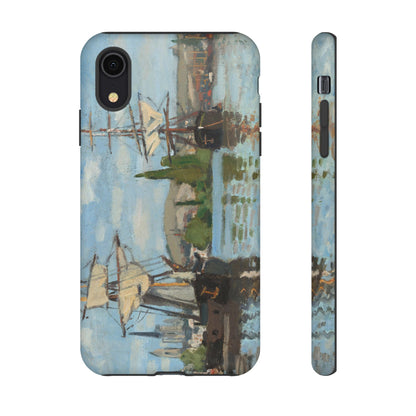 Ships Riding on the Seine at Rouen by Claude Monet - Cell Phone Case