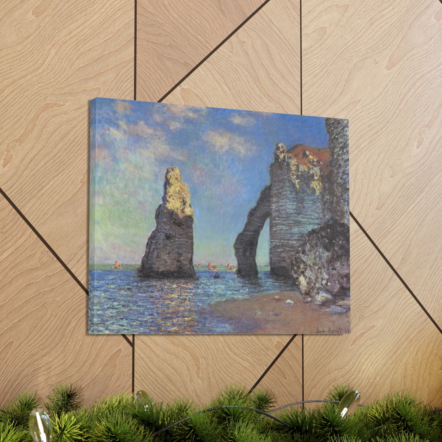 The Cliffs at Etretat by Claude Monet - Canvas Print