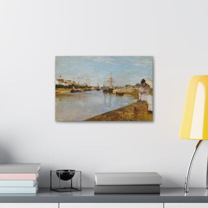 The Harbor at Lorient by Berthe Morisot - Canvas Print