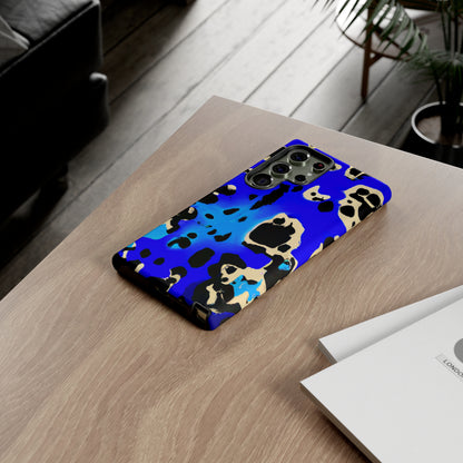 Blue Leopard AI Generated - Cell Phone Case