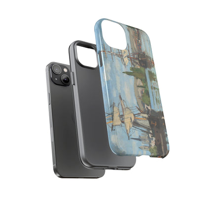 Ships Riding on the Seine at Rouen by Claude Monet - Cell Phone Case