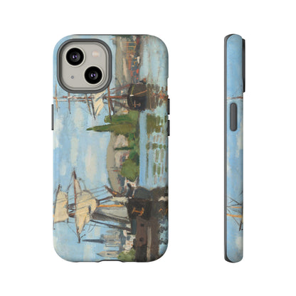 Ships Riding on the Seine at Rouen by Claude Monet - Cell Phone Case