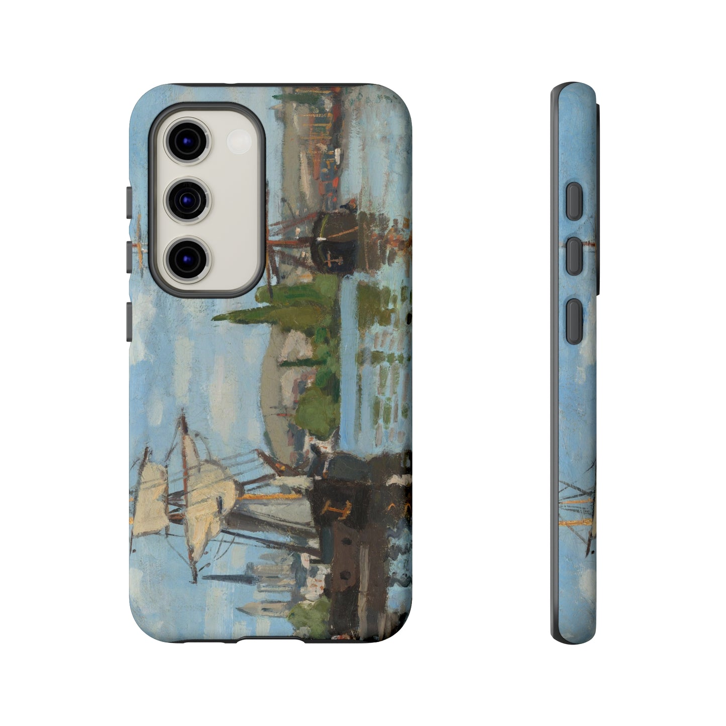 Ships Riding on the Seine at Rouen by Claude Monet - Cell Phone Case