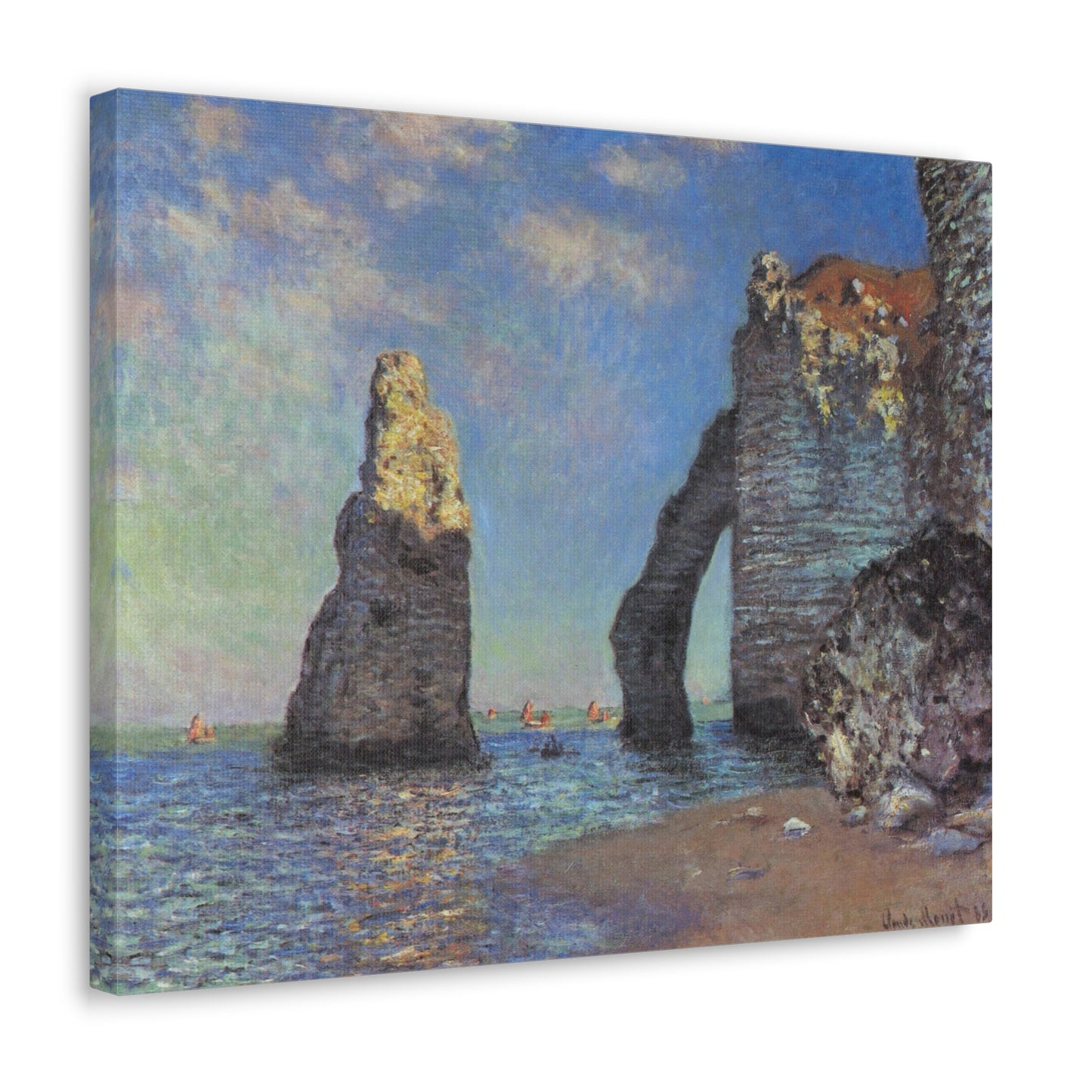 The Cliffs at Etretat by Claude Monet - Canvas Print