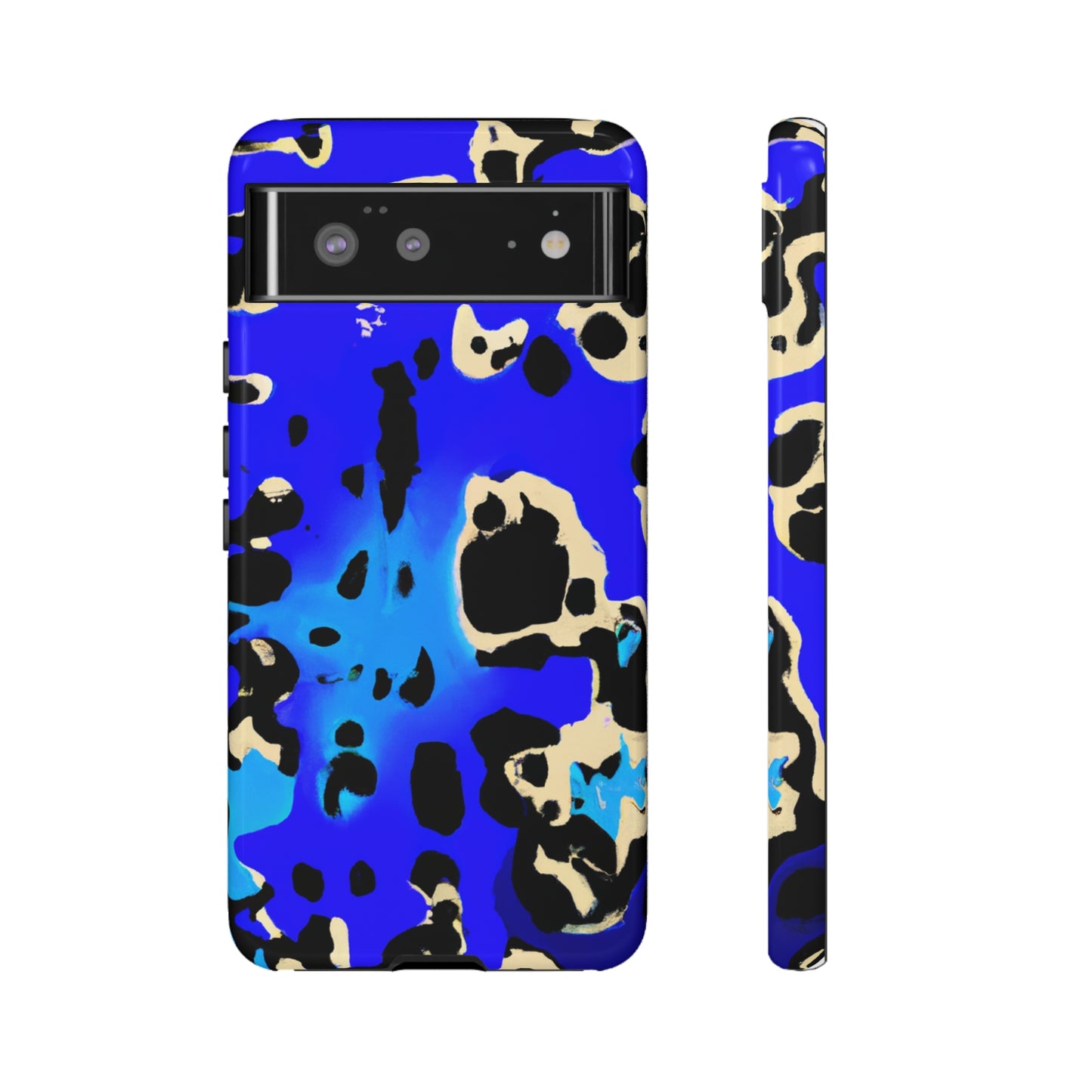 Blue Leopard AI Generated - Cell Phone Case