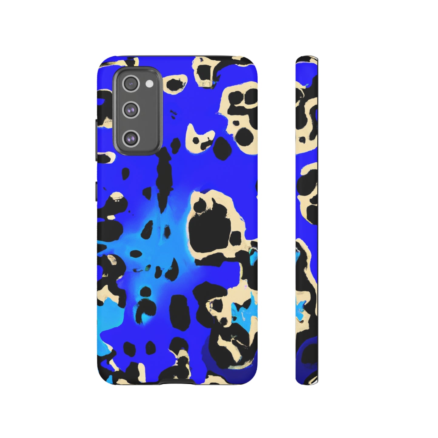 Blue Leopard AI Generated - Cell Phone Case